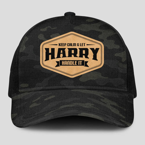 Keep Calm & Let Your Name Handle It Dark Camo Mesh Cap HARRY 13K1 C195PF