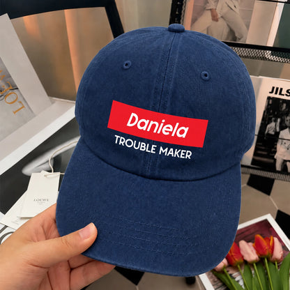 Trouble Maker Red Logo Washed Cap DANIELA 13K1 C140PF