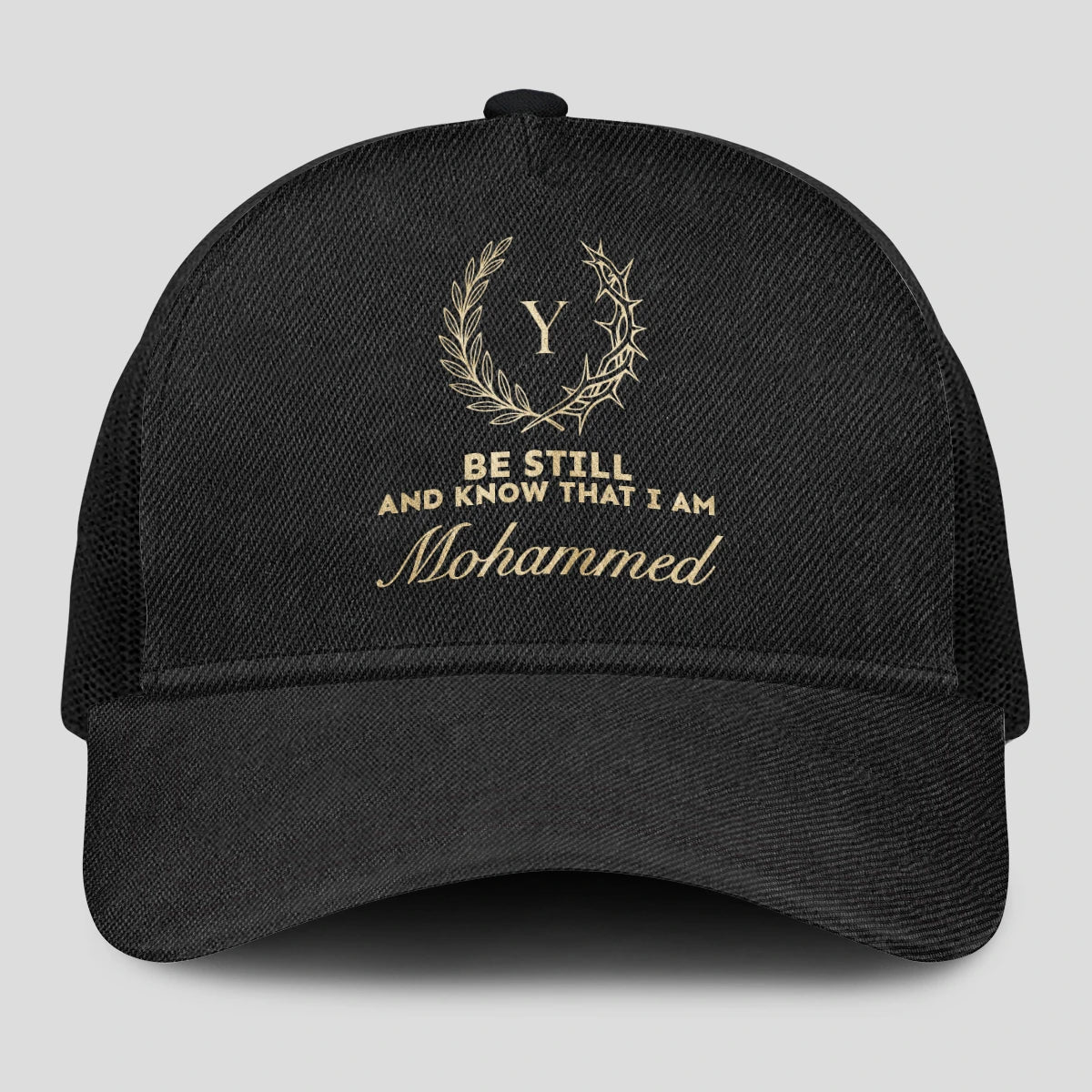 Be Still And Know That I Am Name Black Mesh Cap MOHAMMED 13K1 C202PF