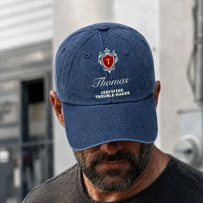 Live Laugh Love Royal Blue Washed Cap THOMAS 13K1 C176PF