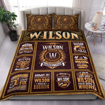 WILSON Limited Edition Personalized Bedding Set 13K1-BS3