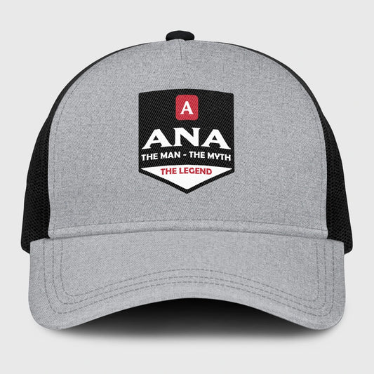 The Man The Myth The Legend Gray Mesh Cap ANA 13K1 C189PF