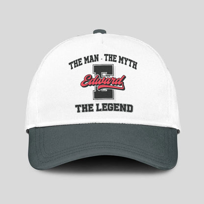 The Man The Myth The Legend Custom Initial Letter And Name Cap EDWARD 13K1 C38PF
