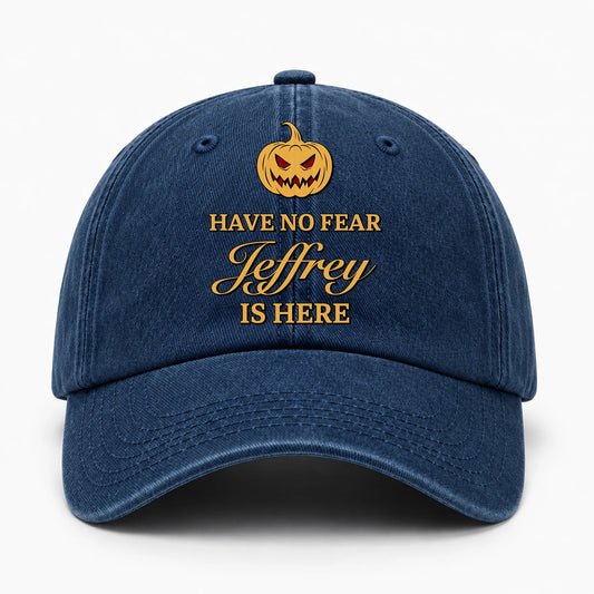 Have No Fear Your Name Is Here Jack O' Lantern Washed Cap JEFFREY 13K1 C165PF