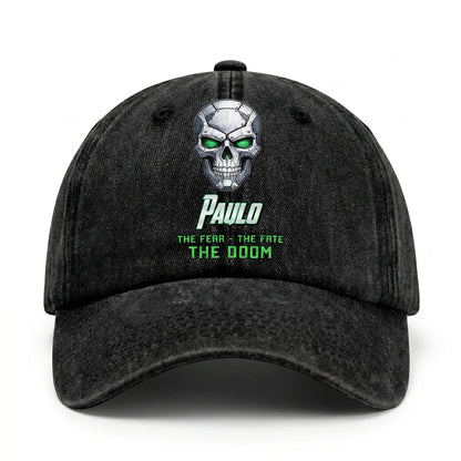 The Fear The Fate The Doom Skull Washed Cap PAULO 13K1 C99PF
