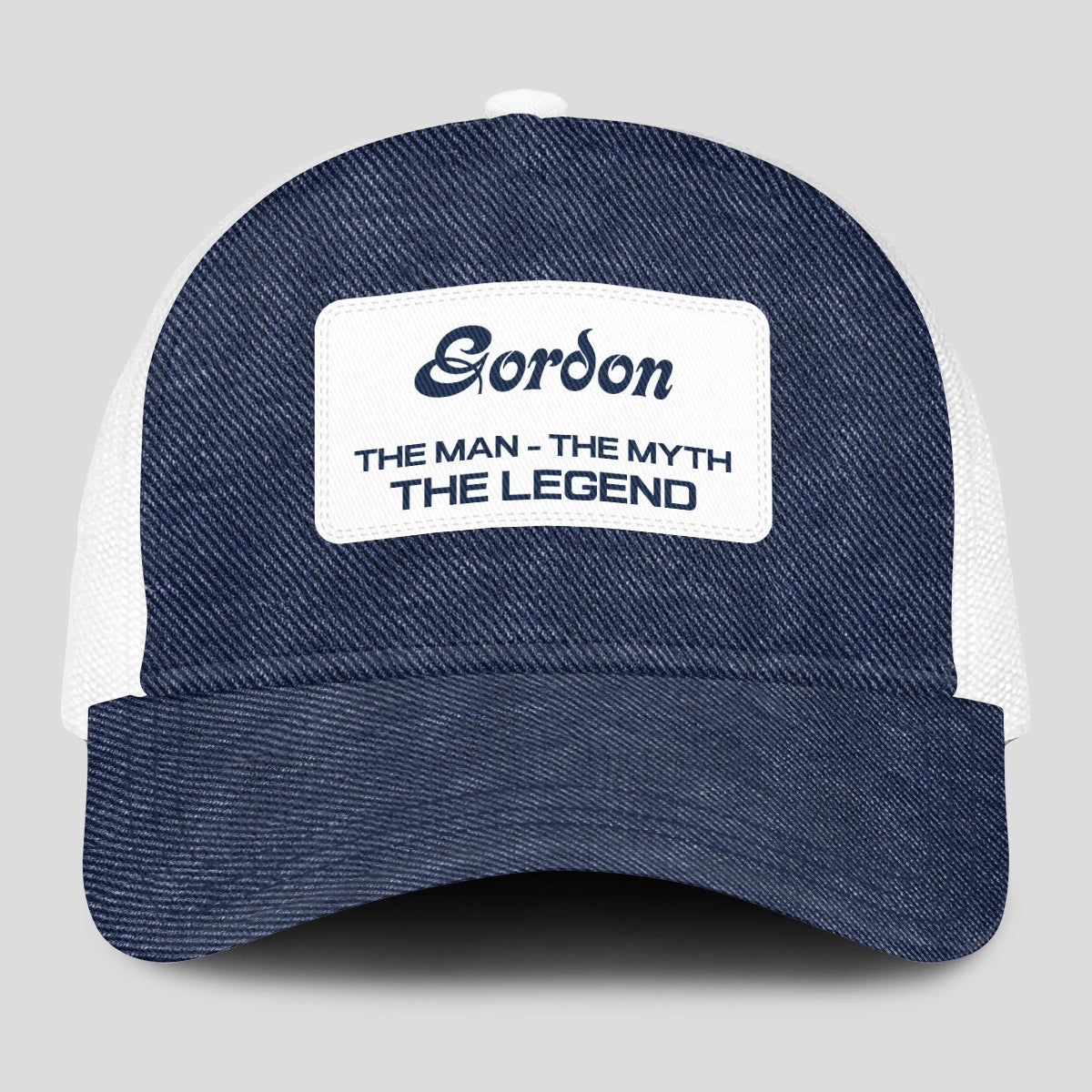 The Man The Myth The Legend Blue Denim Mesh Cap GORDON 13K1 C194PF