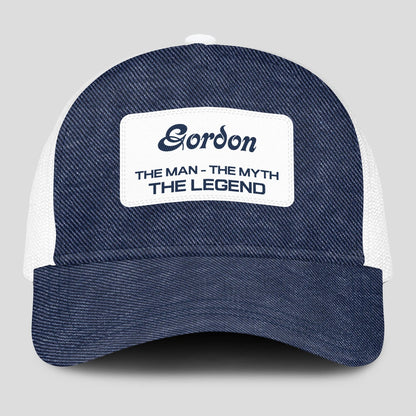 The Man The Myth The Legend Blue Denim Mesh Cap GORDON 13K1 C194PF