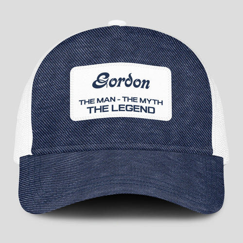 The Man The Myth The Legend Blue Denim Mesh Cap GORDON 13K1 C194PF
