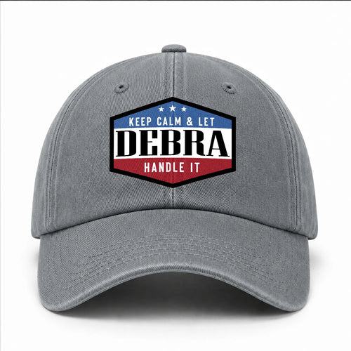 Keep Calm & Let Your Name Handle It Washed Cap DEBRA 13K1 C87PF