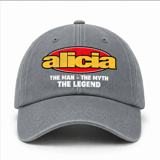 The Man The Myth The Legend Vintage Logo Washed Cap ALICIA 13K1 C162PF