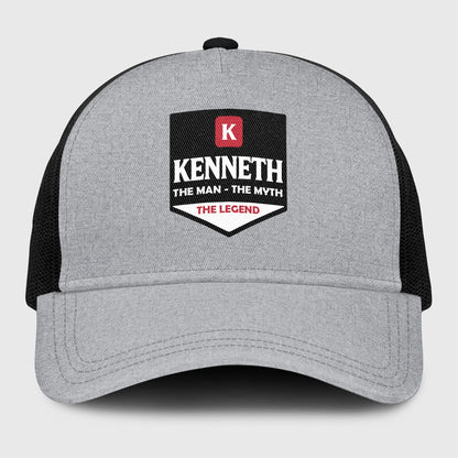 The Man The Myth The Legend Gray Mesh Cap KENNETH 13K1 C189PF