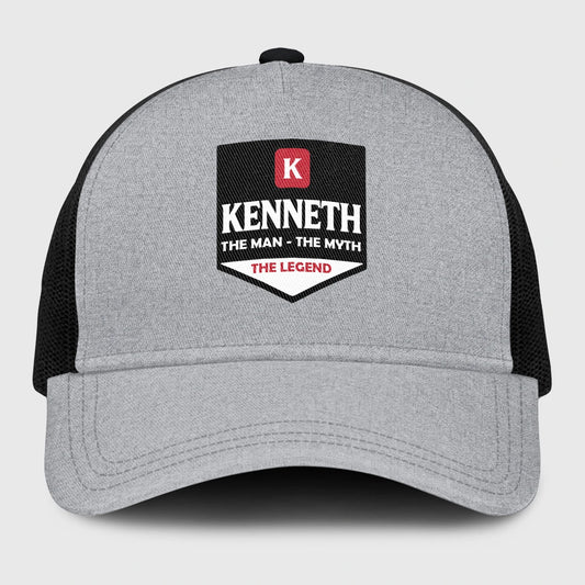 The Man The Myth The Legend Gray Mesh Cap KENNETH 13K1 C189PF