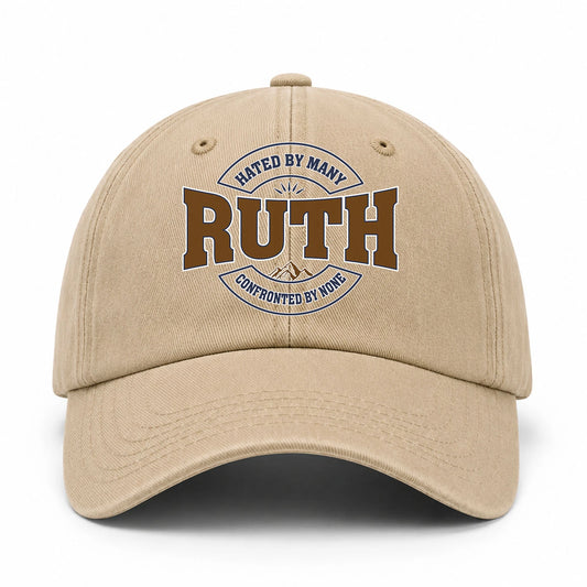 Hated By Many Confronted By None Washed Cap RUTH 13K1 C36PF