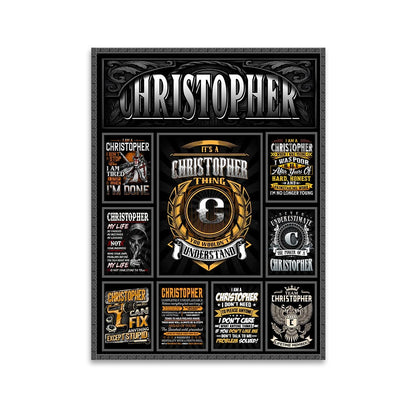 CHRISTOPHER Personalized Sponge Floor Mat – Custom Printed Home Decor 13K1-AR2