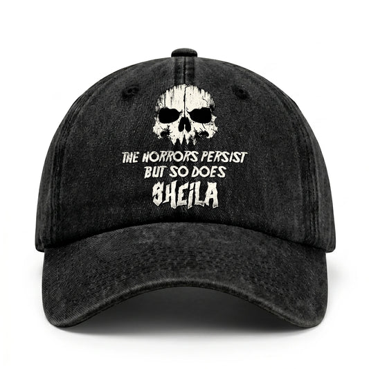 The Horrors Persist But So Does Your Name Cool Skull Washed Cap SHEILA 13K1 C134PF