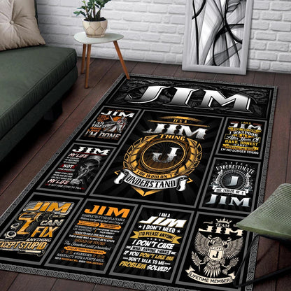 JIM Personalized Sponge Floor Mat – Custom Printed Home Decor 13K1-AR2