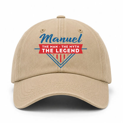 The Man The Myth The Legend Logo Washed Cap MANUEL 13K1 C37PF