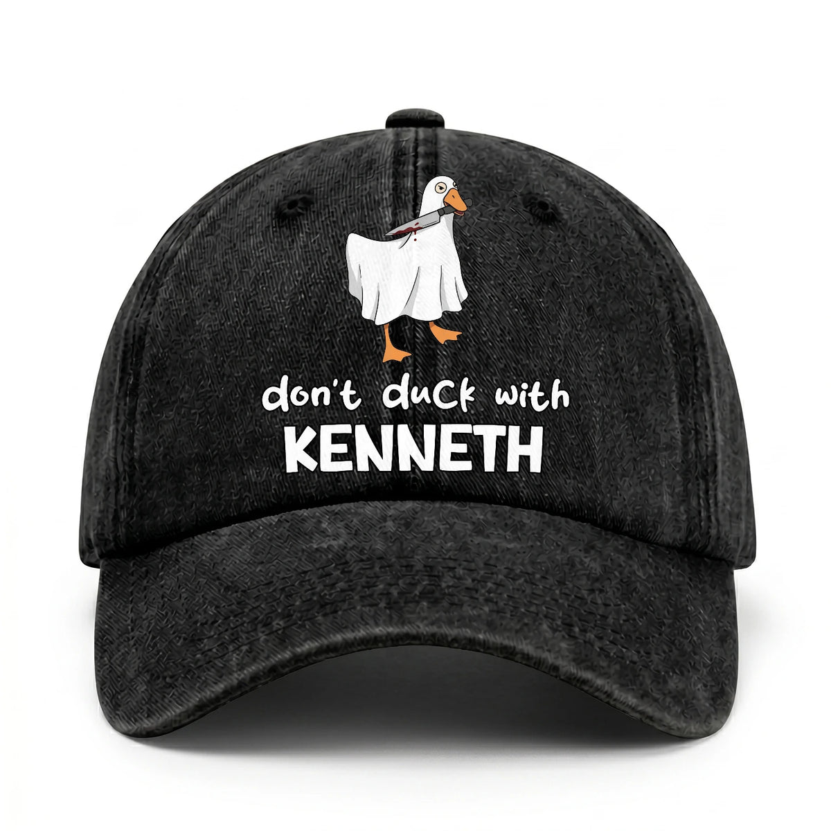 Don't Duck With Your Name Funny Washed Cap KENNETH 13K1 C129PF