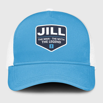The Man The Myth The Legend Light Blue Mesh Cap JILL 13K1 C190PF