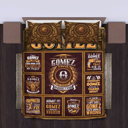 GOMEZ Limited Edition Personalized Bedding Set 13K1-BS3