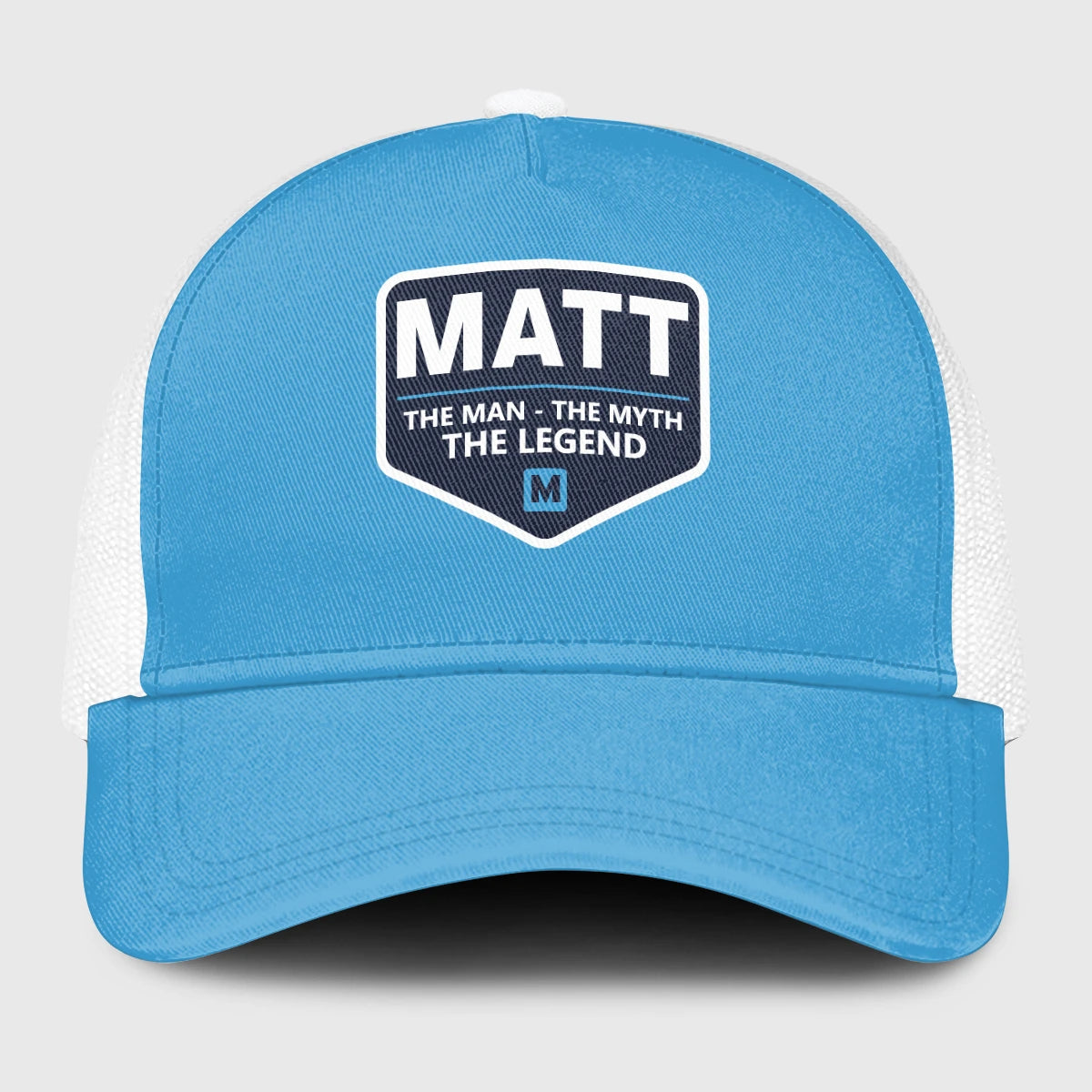 The Man The Myth The Legend Light Blue Mesh Cap MATT 13K1 C190PF