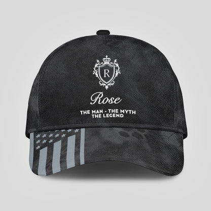 The Man The Myth The Legend America Black Camo Cap ROSE 13K1 C173PF