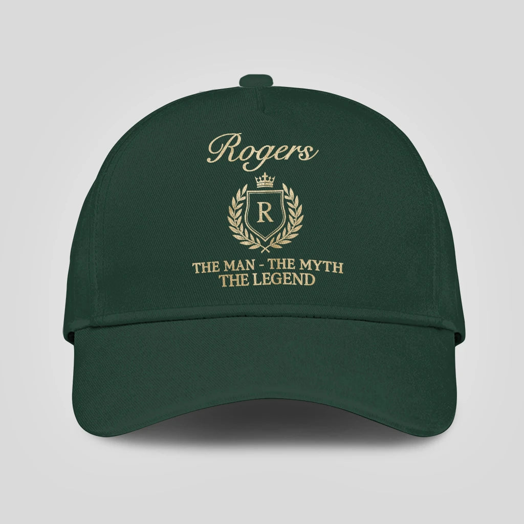 The Man The Myth The Legend Crest Forest Green Cap ROGERS 13K1 C159PF