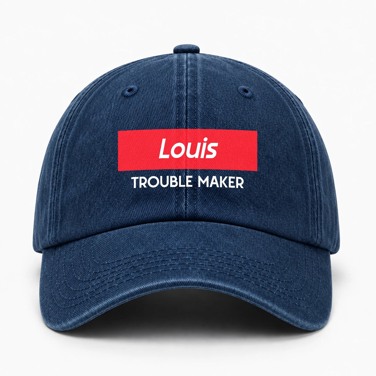 Trouble Maker Red Logo Washed Cap LOUIS 13K1 C140PF
