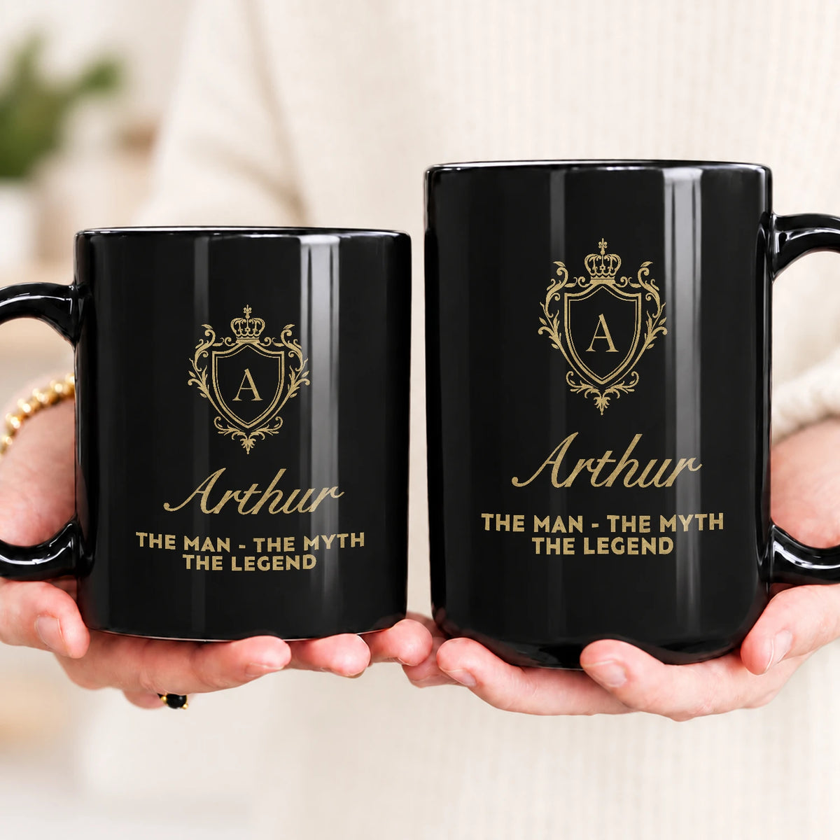 The Man The Myth The Legend Blue Crest Mug ARTHUR 13K1 MG02