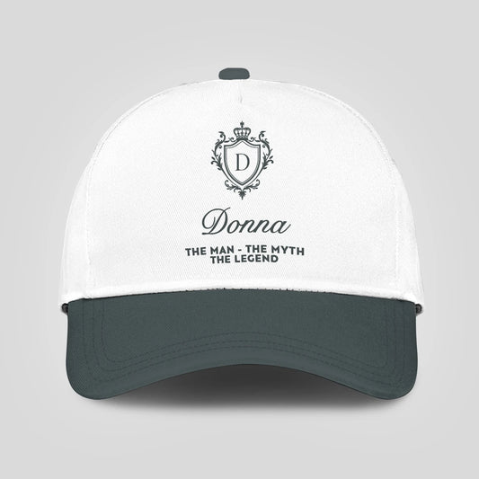 The Man The Myth The Legend Elegant Gray And White Cap DONNA 13K1 C170PF