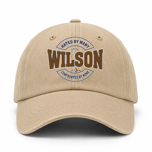 Hated By Many Confronted By None Washed Cap WILSON 13K1 C36PF