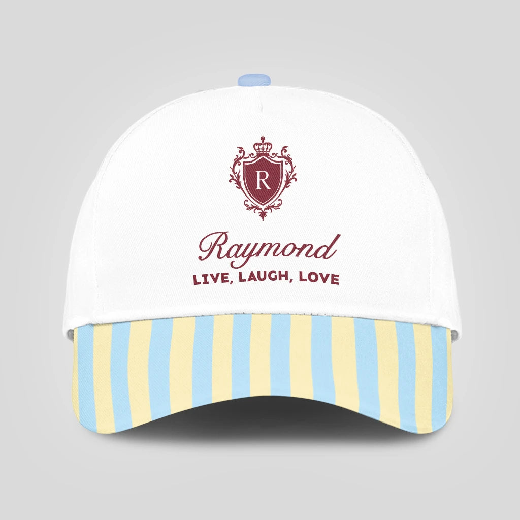 Live Laugh Love Blue And Yellow Luxury Cap RAYMOND 13K1 C121PF