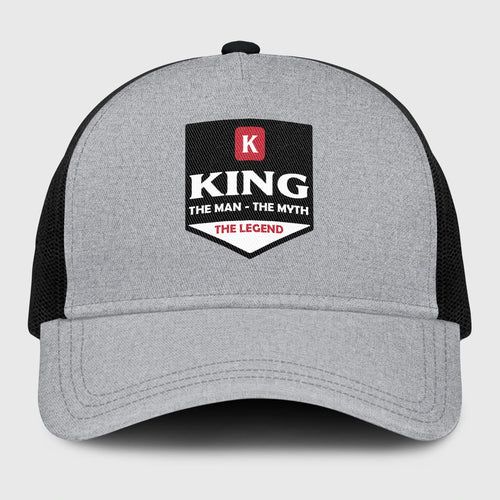 The Man The Myth The Legend Gray Mesh Cap KING 13K1 C189PF