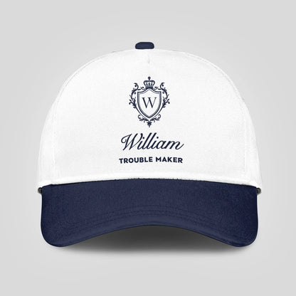 Trouble Maker Funny Blue And White Cap WILLIAM 13K1 C152PF