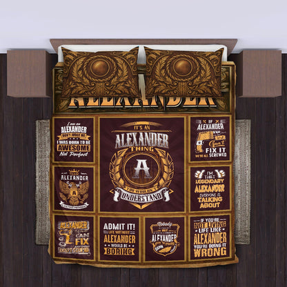 ALEXANDER Limited Edition Personalized Bedding Set 13K1-BS3