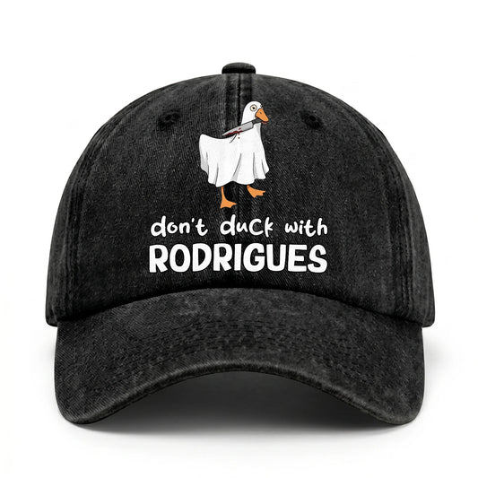 Don't Duck With Your Name Funny Washed Cap RODRIGUES 13K1 C129PF