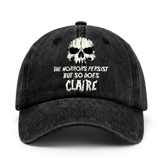 The Horrors Persist But So Does Your Name Cool Skull Washed Cap CLAIRE 13K1 C134PF