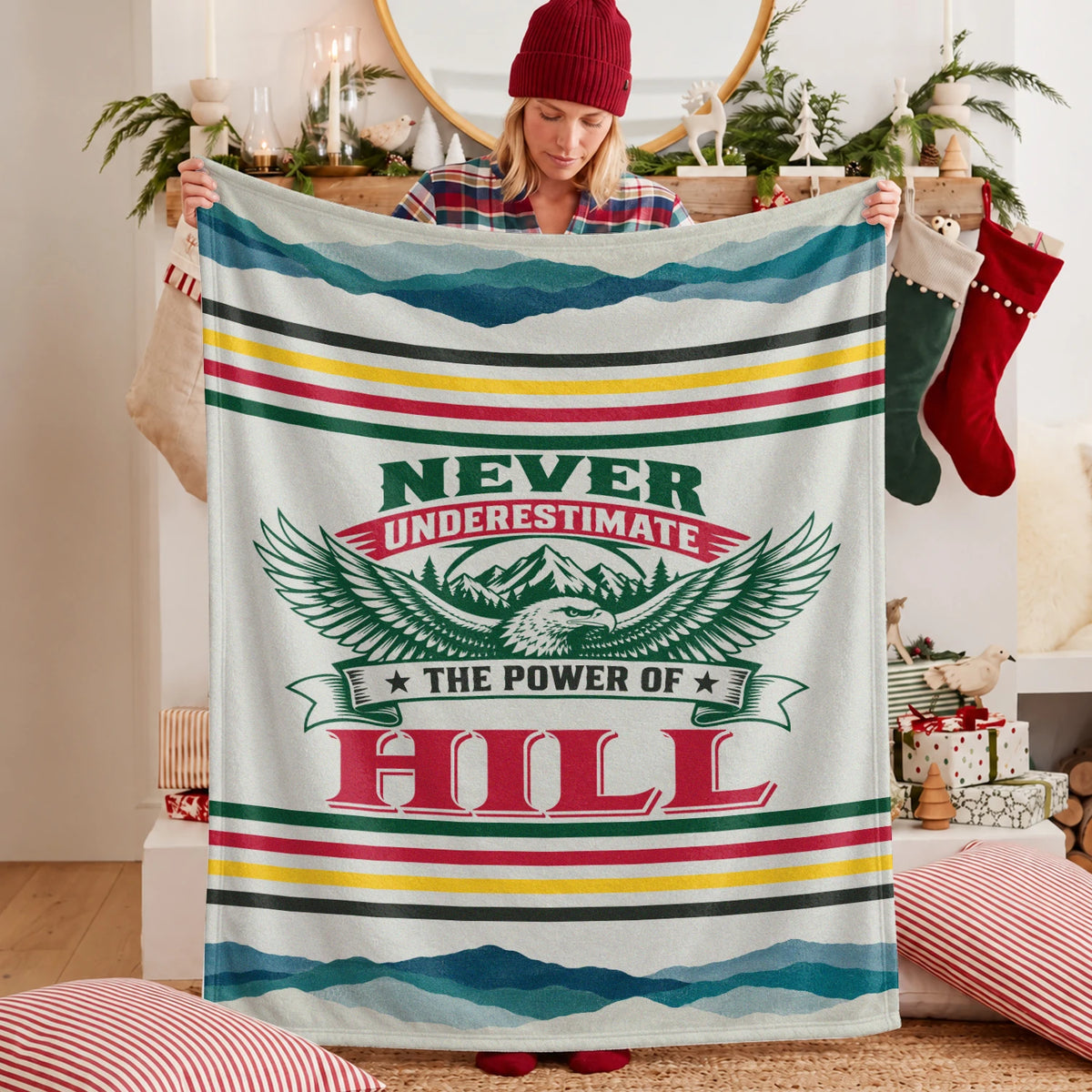 Never Underestimate Your Name Vintage Mountain Fleece Blanket HILL 13K1 BK44
