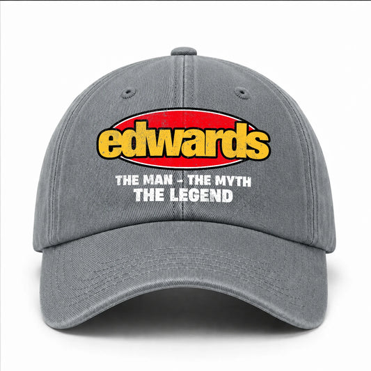 The Man The Myth The Legend Vintage Logo Washed Cap EDWARDS 13K1 C162PF