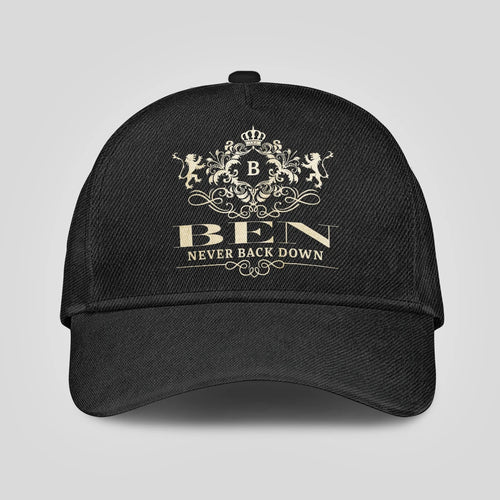 Never Back Down Royal Style Black Cap BEN 13K1 C179PF