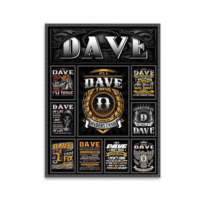 DAVE Personalized Sponge Floor Mat – Custom Printed Home Decor 13K1-AR2