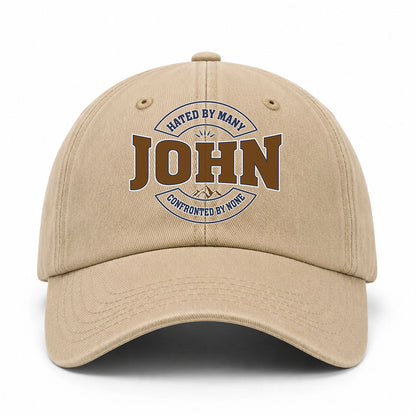 Hated By Many Confronted By None Washed Cap JOHN 13K1 C36PF