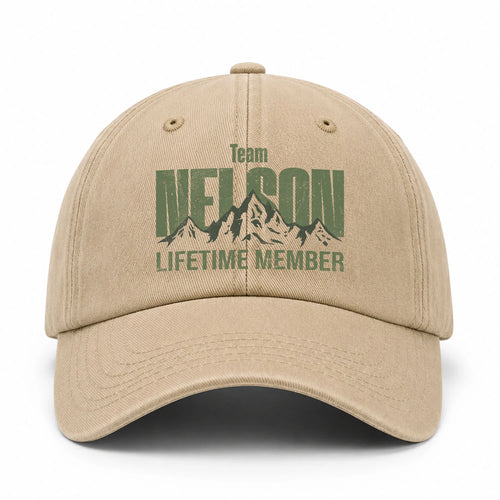Team Your Name Lifetime Member Mountain Cap NELSON 13K1 C58PF