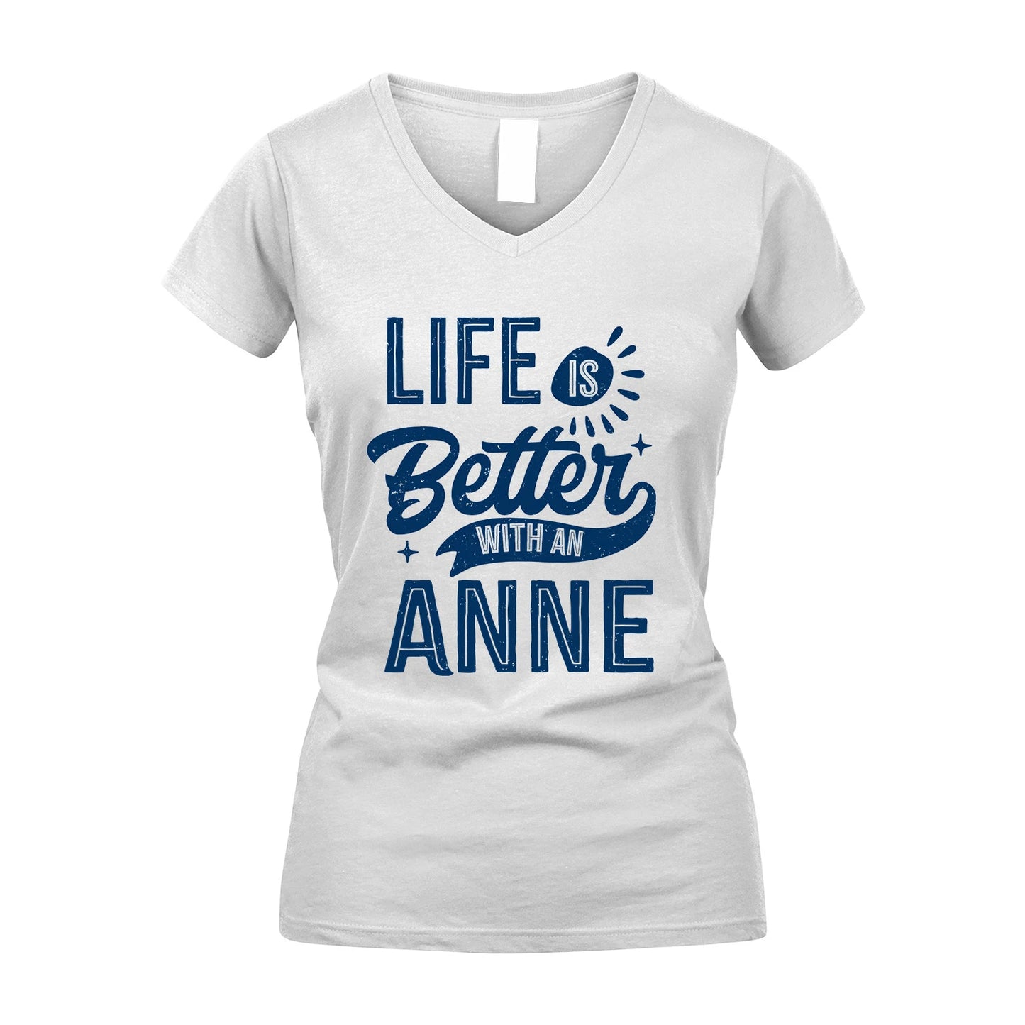 ANNE 13K1-116 Personalized Name Quote T-Shirt Life Is Better With Unisex Gift