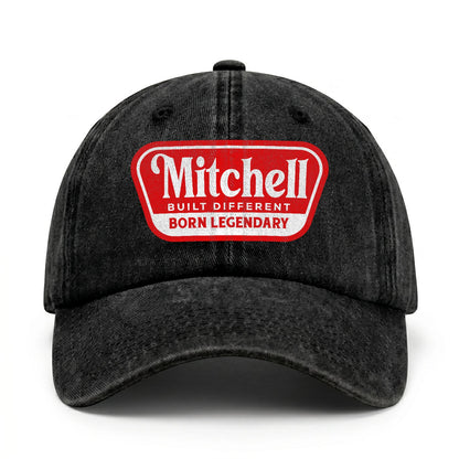 Built Different Born Legendary Red Logo Washed Cap MITCHELL 13K1 C63PF