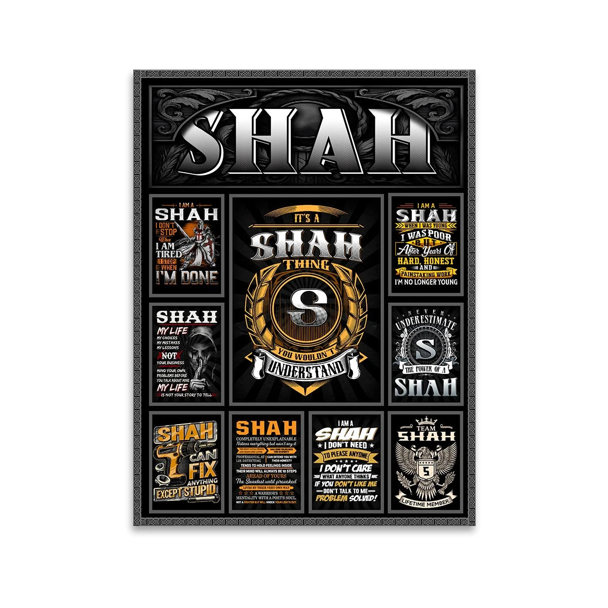 SHAH Personalized Sponge Floor Mat – Custom Printed Home Decor 13K1-AR2