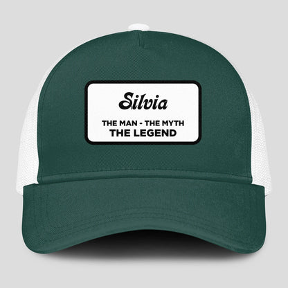 The Man The Myth The Legend Green And White Mesh Cap SILVIA 13K1 C198PF