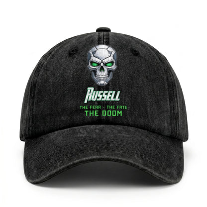 The Fear The Fate The Doom Skull Washed Cap RUSSELL 13K1 C99PF