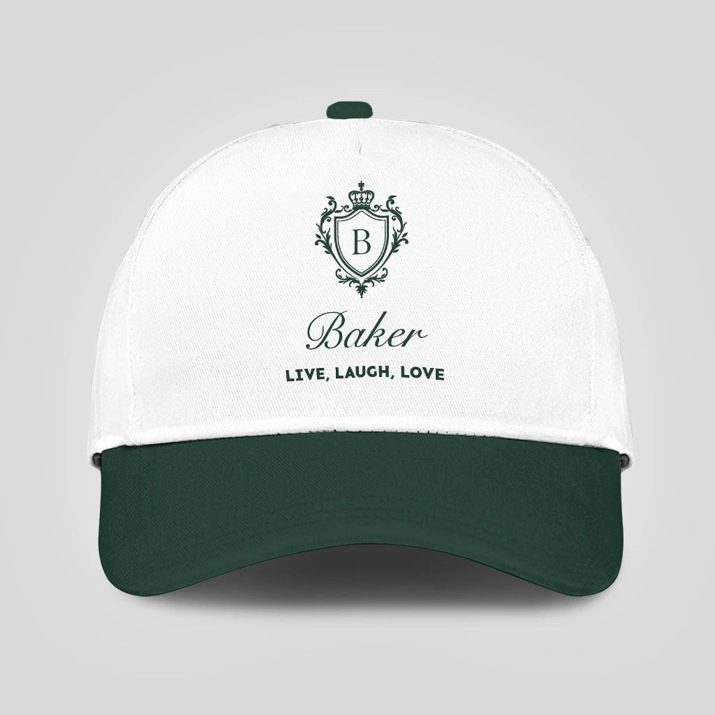Live Laugh Love Elegant Blue And White Cap BAKER 13K1 C90PF