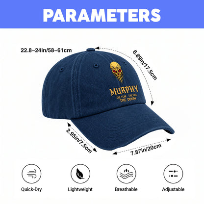 The Fear The Fate The Doom Skull Blue Washed Cap MURPHY 13K1 C97PF